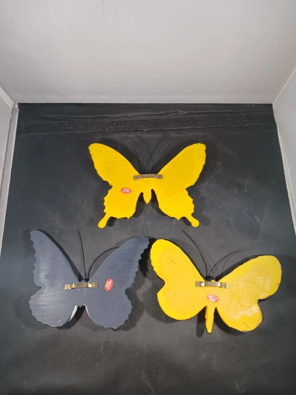 3pcs Butterflies Plaster Painting Wall Decor
